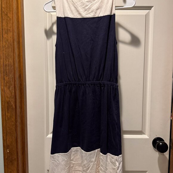 Casual Navy White color block dress Loft XS - Picture 2 of 3